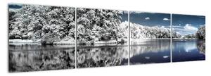 Zimná krajina - obraz (Obraz 160x40cm)