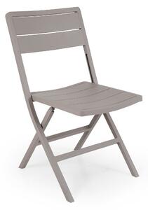 Skladacia stolička WILKIE - béžovo šedá kaki