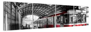 Vlaková stanica - obraz (Obraz 160x40cm)