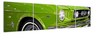 Zelené auto - obraz (Obraz 160x40cm)