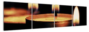 Horiace sviečky - obraz (Obraz 160x40cm)