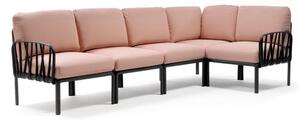 Nardi KOMODO 5 modulárna sedačka farebné možnosti: antracitový rám/ rosa quarzo poťah