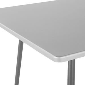 Sivá barová doska stola s čiernymi oceľovými nohami, štvorec 70 x 70 cm pre 2 osoby pre modernú kuchynskú jedáleň