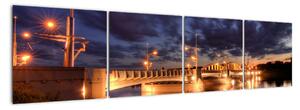 Obraz osvetleného mosta (Obraz 160x40cm)