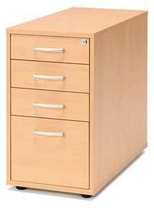 Kancelársky kontajner FLEXUS, 4 zásuvky, 720x400x800 mm, buk