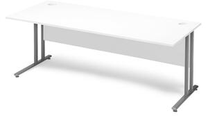 Kancelársky pracovný stôl FLEXUS, rovný, 1800x800 mm, biela