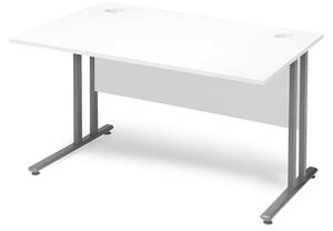 Kancelársky pracovný stôl FLEXUS, rovný, 1200x800 mm, biela