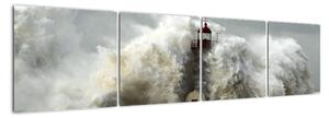 Maják na mori - obraz (Obraz 160x40cm)