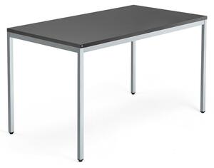 Kancelársky pracovný stôl QBUS, 1400x800 mm, čierna/strieborná