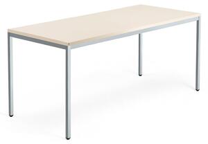Kancelársky pracovný stôl QBUS, 1800x800 mm, breza/strieborná