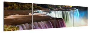 Abstraktné vodopády - obraz (Obraz 160x40cm)