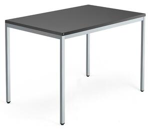 Kancelársky pracovný stôl QBUS, 1200x800 mm, čierna/strieborná
