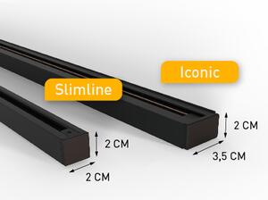 Moderný koľajnicový systém s 10 reflektormi béžovo-čierny 1-fázový - Slimline Uzzy