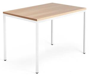 Kancelársky pracovný stôl QBUS, 1200x800 mm, dub/biela