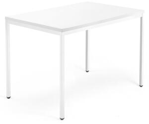Kancelársky pracovný stôl QBUS, 1200x800 mm, biela/biela