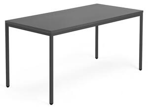 Kancelársky pracovný stôl QBUS, 1600x800 mm, čierna/čierna