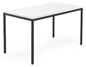 Kancelársky pracovný stôl QBUS, 1400x800 mm, biela/čierna