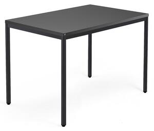Kancelársky pracovný stôl QBUS, 1200x800 mm, čierna/čierna