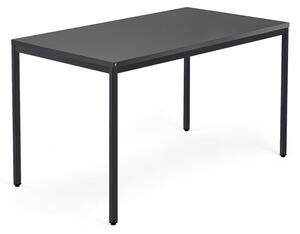 Kancelársky pracovný stôl QBUS, 1400x800 mm, čierna/čierna