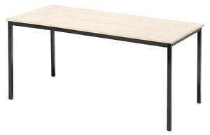 Jedálenský stôl JAMIE, 1800x800 mm, brezový laminát, čierna podnož