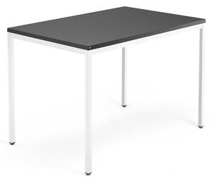 Kancelársky pracovný stôl QBUS, 1200x800 mm, čierna/biela