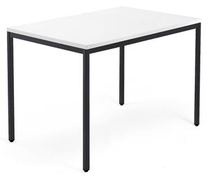 Kancelársky pracovný stôl QBUS, 1200x800 mm, biela/čierna