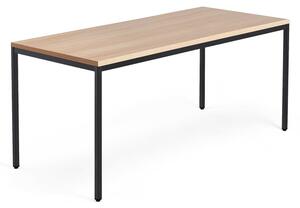 Kancelársky pracovný stôl QBUS, 1800x800 mm, dub/čierna