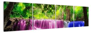 Abstraktný obraz vodopádov (Obraz 160x40cm)