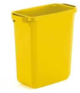 Odpadkový kôš na triedenie odpadu OLIVER, objem 60 L, žltý
