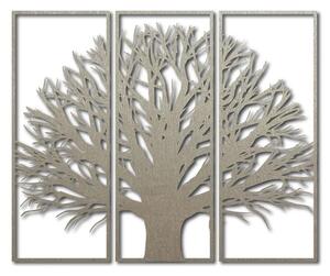 Obraz na stěnu z dřevěné překližky větve stromu v rámu / 3 kusy rámu / KANANA