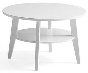 Konferenčný stolík HOLLY, Ø 800x500 mm, biely