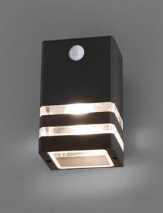 Nowodvorski 7017 Exteriérové nástenné svietidlo RIO so senzorom, E27, 185x100mm , čierna