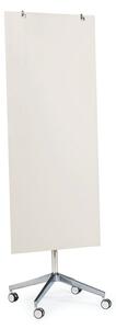 Mobilná sklenená magnetická tabuľa STELLA, 650x1575 mm, svetlošedá