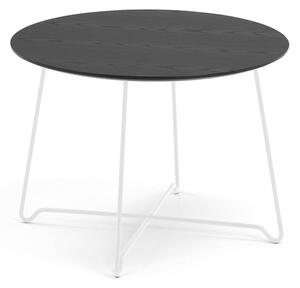 Konferenčný stolík IRIS, Ø 510 mm, biela, čierna