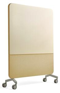 Sklenená magnetická tabuľa s akustickým panelom MARY, 1500x1960 mm, žltá