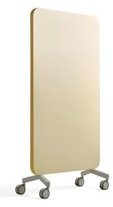 Sklenená magnetická tabuľa s akustickým panelom MARY, 1000x1960 mm, žltá
