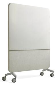 Sklenená magnetická tabuľa s akustickým panelom MARY, 1500x1960 mm, svetlošedá
