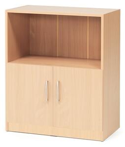 Kancelárska skriňa FLEXUS, 1 otvorená polica, 925x760x415 mm, buk