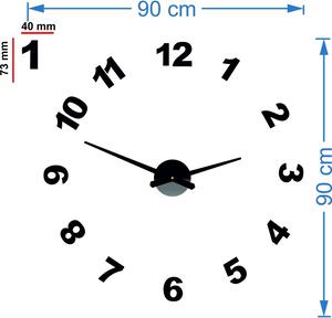 Sentop nástenné hodiny nalepovacie čísla P047 OPTIC aj čierne
