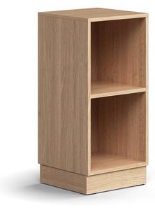 Knižnica QBUS, 1 polica, so soklom, 868x400x400 mm, dub