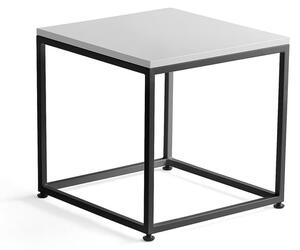 Konferenčný stolík MOOD, 500x500 mm, biela, čierna