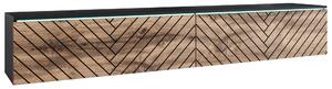 NÍZKA KOMODA, čierna, dub wotan, 180/30/33 cm P & B - Online Only drobný nábytok, Online Only