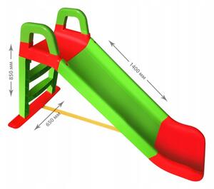 Detská šmýkačka Happy 140 cm - zeleno-červená G and Y slide