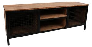 Hanah Home TV stolík Zeno 150 cm borovica/čierny