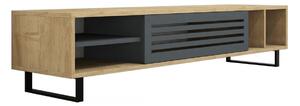 Hanah Home TV stolík Zafir 160 cm antracit/hnedý