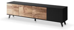 HALMAR TV stolík RANDOM 200 cm dub wotan/čierny