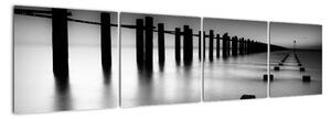 Čiernobiele mora - obraz (Obraz 160x40cm)