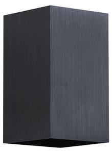 Moderné nástenné svietidlo Gunmetal štvorcové 2-svetlá GU10 50mm - Sandy