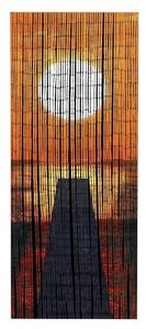 Oranžový bambusový záves do dverí 200x90 cm Sunset - Maximex