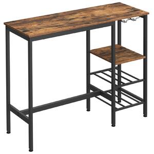 Dekorstudio Barový stôl LBT013B01 110x40x90cm - rustikálny hnedý